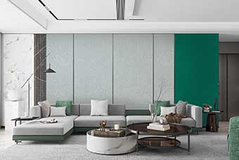 营口轻奢风格-客厅